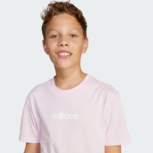 Remera Adidas Casual Essentials Niños Rosa Jc9750