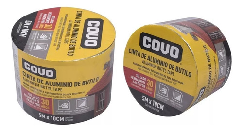 Cinta De Aluminio Impermeabilizante De Butilo 5mts Covo