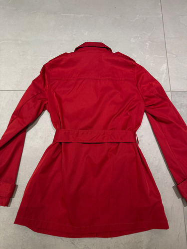Trench Piloto Zara Mujer Xs Rojo (Usado)