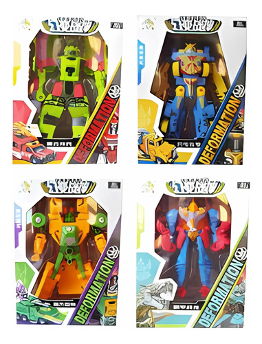 Robot De Juguete Tipo Transformers Calidad Top Economico Robot Azul Con Amarillo