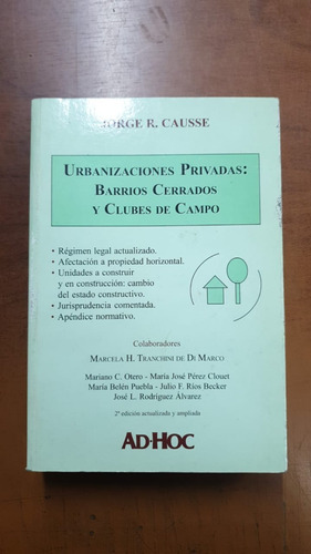 Urbanizaciones Privadas- Jorge R. Causse-libreria Merlin