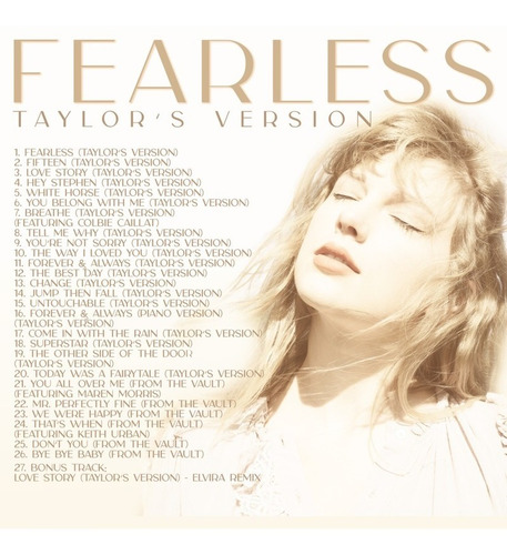 Imagen 2 de 2 de Taylor Swift Fearless Taylors Edition 3 Lp Vinilo Importado