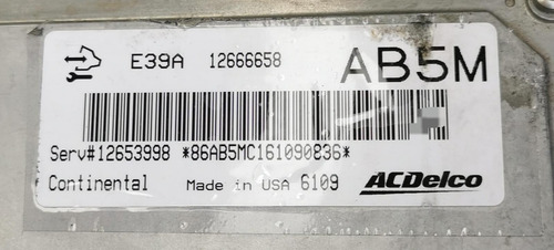 Computadora De Motor Acadia 2016 3.6l Original 12666658 Ab5m (Usado)