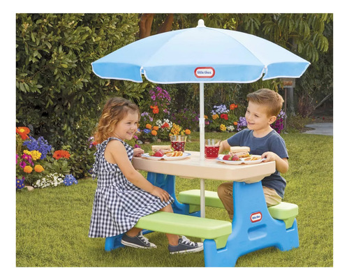 Mesa Con Sombrilla Niños Littletikes*enviogratis