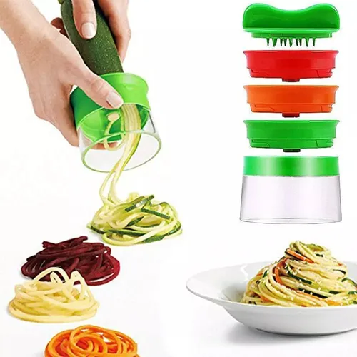 Cortador Manual En Espiral Para Espaguetis Con Verduras Kitc