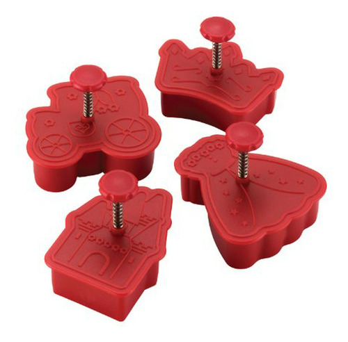 Cake Boss Fondant Press, Juego De Sellos, Rojo