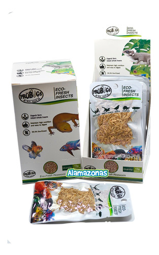 Pack 10 Gusano De Arroz Alimento Fresco Riceworm Probugs