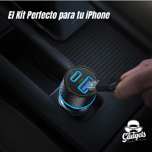 Soporte Cargador + Adaptador Auto Coche Para iPhone Magsafe