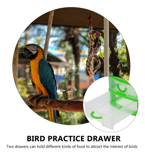 Caja De Comida Pet Plaything Parrot Training Con Cajón