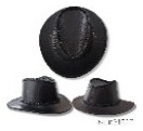 Sombrero Tipo Cuero Negro Mayor Y Detal 