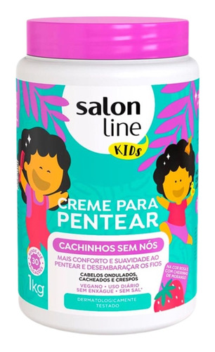 Salón Line Kids Crema De Peinar Cachinhos Sin Nudos 1kilo