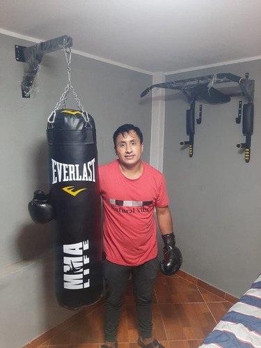 Imagen 3 de 5 de Barra Multifuncional + Saco De Boxeo 1.5m + Guantes Box/mma