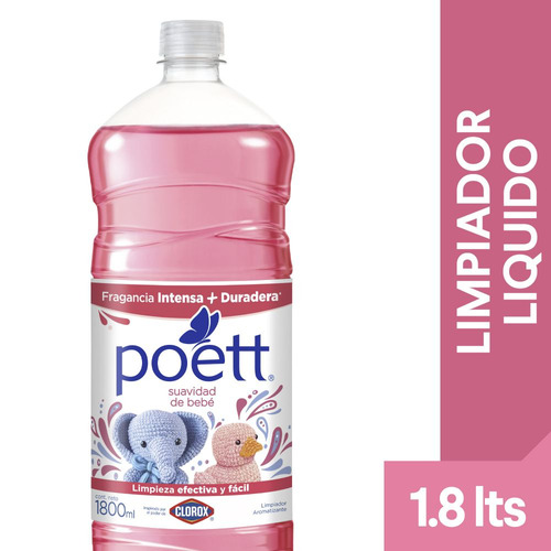 Limpiador Líquido Aromatizante Poett Suavidad de Bebé (Botella) 1800 ml