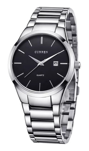 Correa de reloj deportiva Curren Orient 8106 de acero inoxidable para hombre, color negro 1