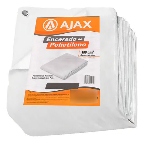 Lona Encerado Polietileno 5 X 4 Branca 200 Micras Ajax