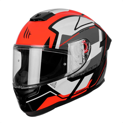 Casco Integral Moto Mt Stinger Hummer Quality A5 Rojo Brillo