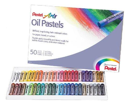 Pastel Al Oleo Pentel 50 Colores