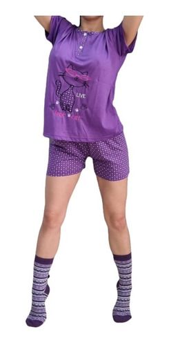 Pack 3 Pijamas Mujer Verano Algodón