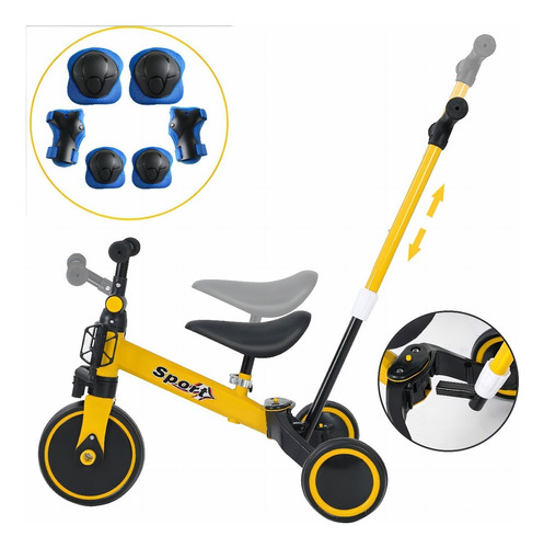 Triciclo Para Niño Bicicleta Ajustable Multifuncional 4 En 1