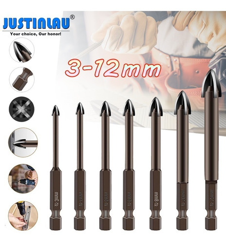 Imagem 3 de 6 de Kit Broca Indestrutível Titanio Universal Fura Tudo 7pcs