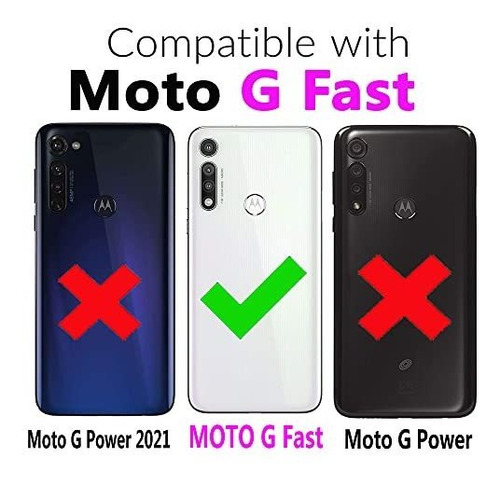 Funda Para Motorola Moto G Fast Color Negro Antideslizante