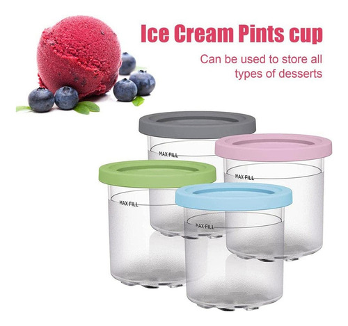 Bn Vaso De Helado, Recipientes De Helado Con Tapas Para Ninj