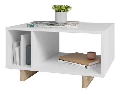 Mesa Ratona De Centro Living Minimalista Blanca Castaño