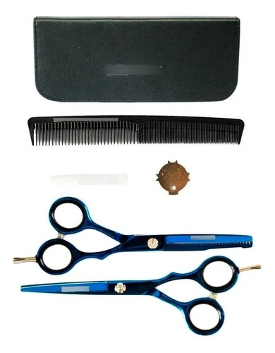 Kit Style.cut Tijera Cobalto Corte 5.5 + Pulir 5.5 Colores