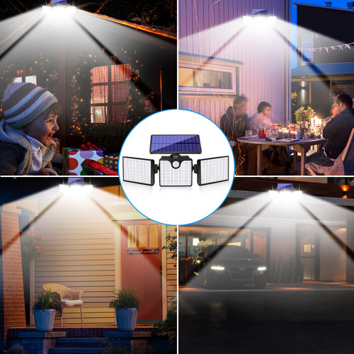 N Luminária De Parede Com Sensor E Energia Solar Para