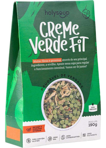 Creme Verde Fit Holy Soup Vegana Sem Glúten 190g
