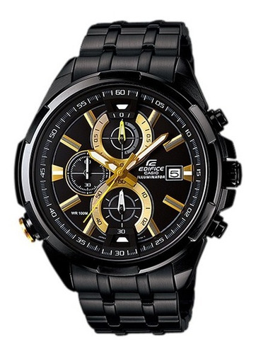 Reloj Casio Edifice Illuminator Efr-536bk-1a9v - 100% Nuevo