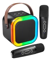 Comprar Mini Parlante Karaoke Bluetooth Rgb Con 2 Micrófonos K-12 Ax