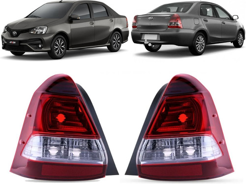 Juego Faros Traseros Toyota Etios 2017 2018 2019 2020 4 Ptas