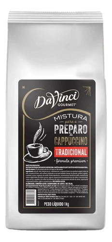 Cappuccino Em Pó Da Vinci Gourmet Tradicional Pacote 1kg