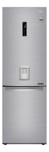 Refrigerador inverter no frost LG Bottom Freezer GB37SPP platinum silver con freezer 336L 127V