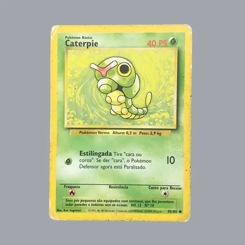 Card Pokémon - Caterpie 45/102 Base Set - Básica Hp/dmg | MercadoLivre
