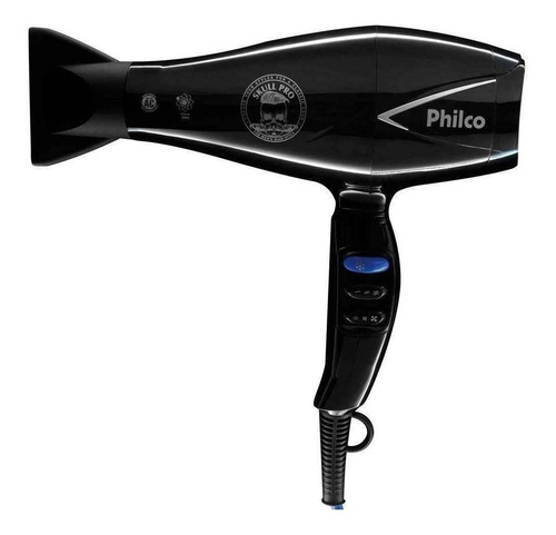 Secador De Cabelo Skull Pro 2000w Psc02p Philco 110v Cor Preto