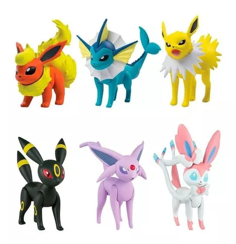 Kit 6 Boneco Pokémon Evoluções Eeevee - Tomy em Promoção na Americanas