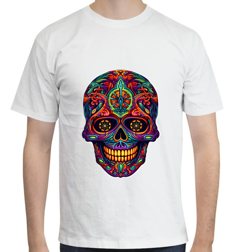 Diseño Cráneo Torbellino De Psicodelia - Calavera - Colores
