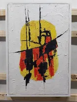 Comprar Cuadro Abstracto Pintado A Mano. Texturas Acrílicas. Oferta 