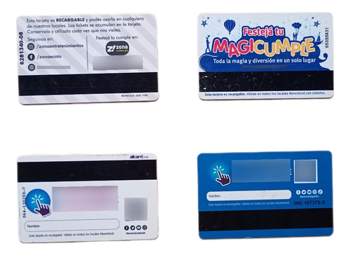 4 Tarjetas De Colección De Casa De Juegos (Usado)