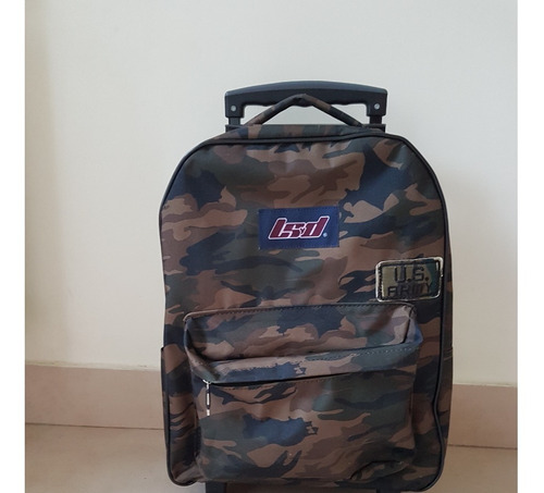 Mochila Con Carro Lsyd Escolar 17  Estampado Camuflado