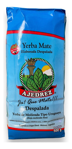 Yerba Mate Despalada Ajedrez X 500g Molienda Fina