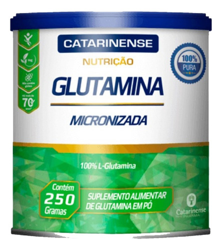 Glutamina Micronizada Em Pó Catarinense Nutrição 250g
