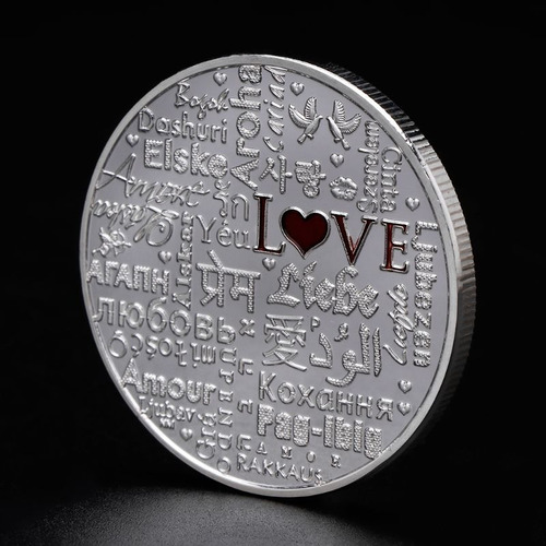 Medalla Moneda Amor Love Hermosa 