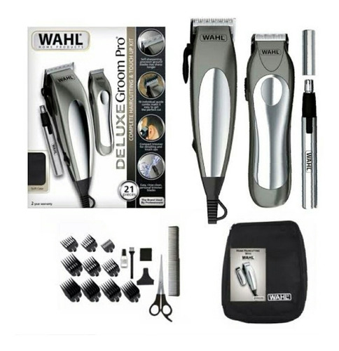 Maquina Corta Pelo Wahl Deluxe Groom Pro Tri Combo