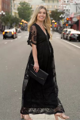 Vestido Largo Blanco De Fiesta De Novia De Maternidad Elegan