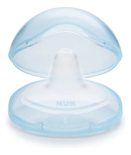 comprar 2 Pezoneras De Silicona Nuk PA7210-UU Con Caja Protectora Talle L Large 24mm