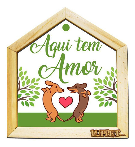 Quadro Decorativo Para Espaço Pet Aqui Tem Amor