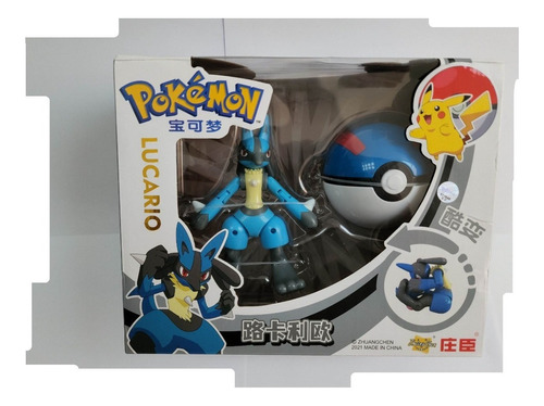 Figura Muñeco Videojuego Pokemon Violeta Lucario En Pokebola